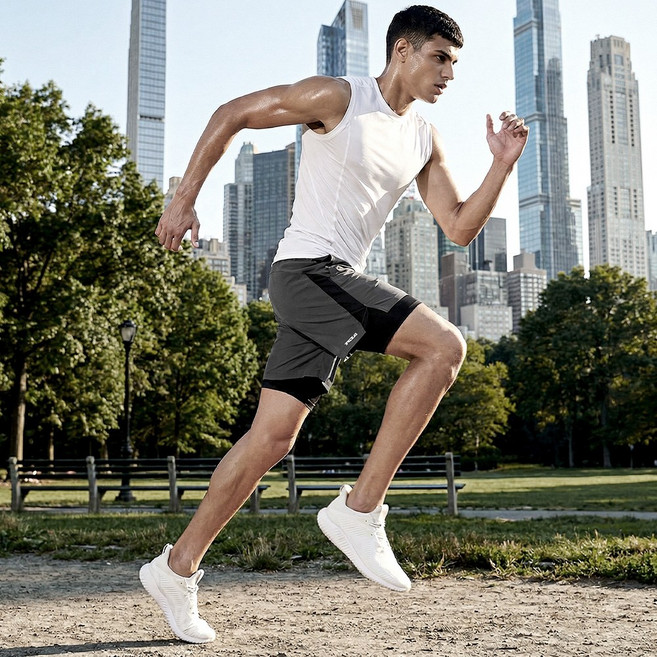 테슬라 남자 러닝쇼츠 투인원 이너포켓 메쉬 반바지 운동복