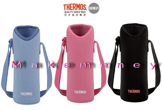 THERMOS 膳魔師 Z-BSJNL-500 杯瓶提袋 保溫瓶揹袋 潛水布 防撞 保護套, 1個, 黑色