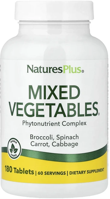 몸관리하세요 겨울입니다 NaturesPlus Mixed Vegetables 180정 특별관리진행, NaturesPlusMixedVegetables180정, 1 - 쿠팡