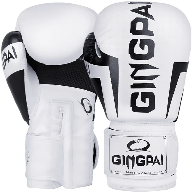 전문 6/8/10/12/14oz 권투 장갑 PU 무에타이 MMA 직업 킥복싱 성인 샌드백 훈련, 04 8oz, 03 White pink, 1개