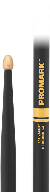 프로마크 액티브그립 리바운드 5A 드럼스틱 R5AAG (1쌍), 블랙, 1개