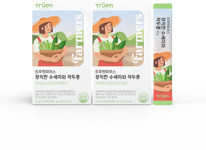 트루엔파머스 정직한 수세미와 작두콩, 트루엔파머스 정직한 수세미와 작두콩 30포, 2박스, 30개입, 360g