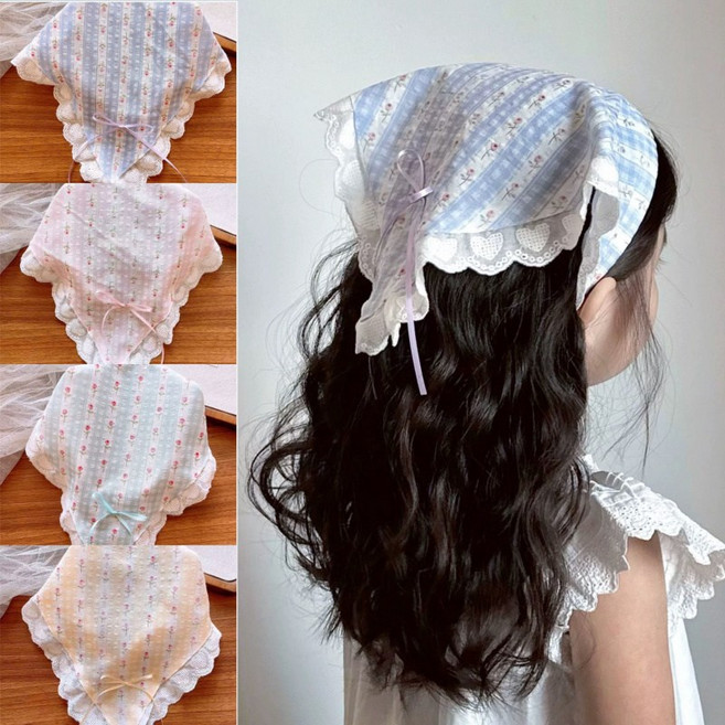 ZMBIRD 4종세트 여성 머리띠 패브릭 삼각 두건 N6337