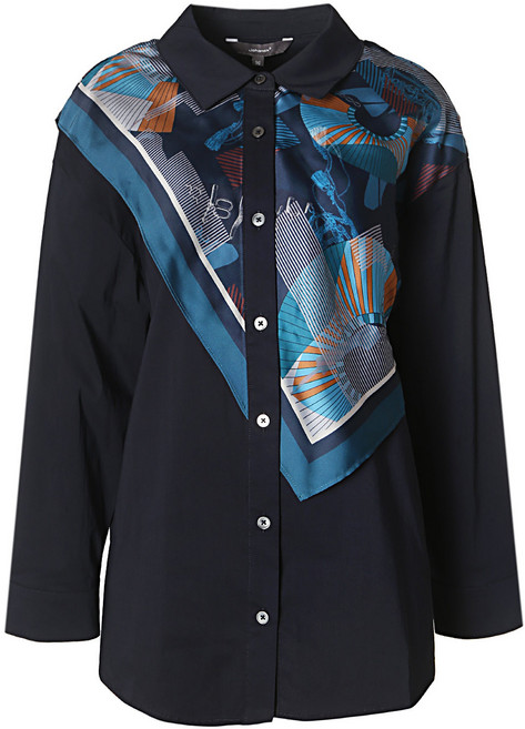 실키프린트셔츠형블라우스 J4C9B11