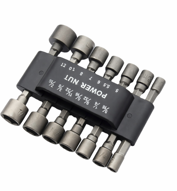 육각 소켓 비트 드라이버 14종 드릴 장착형 너트 볼트 체결용, 1세트