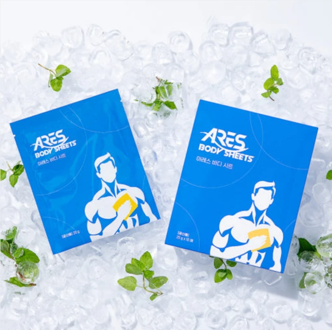 아레스 바디 시트 (10매) 샤워티슈 바디물티슈 웻타월, 1세트, 20g, 40매입 - 쿠팡