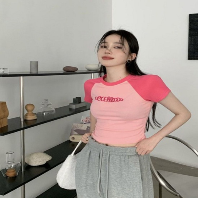피넬 골지 나그랑 크롭 반팔티 SD-250201