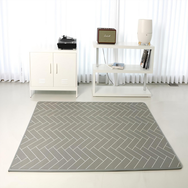 맘앤마음 놀이방 매트, 헤링본 그레이