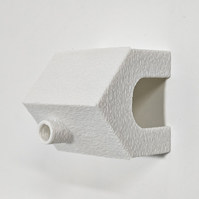 반짝CR 3D 굴뚝하우스 M사이즈 아성체~준성체용 크레스티드 게코 도마뱀 은신처 소동물 파충류 용품 사육장 꾸미기, 화이트M, 1개