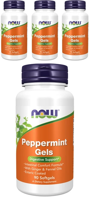 나우푸드 페퍼민트 젤 소프트젤, 4개, 90정 - 쿠팡