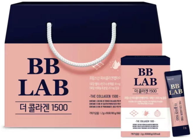비비랩 뉴트리원 더콜라겐 차주영 1500 2g x 90포 석류맛 파우더 1일 1포 90일분, 1박스, 90회분