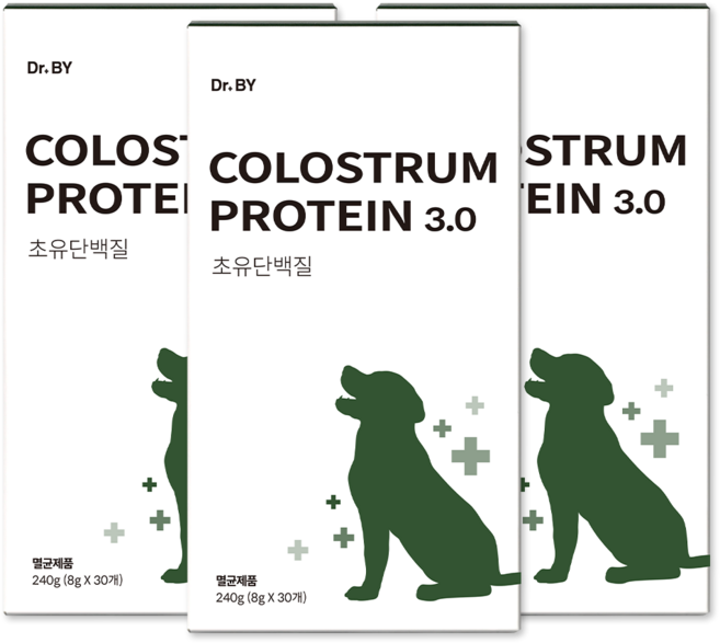 닥터바이 강아지 초유단백질 영양제, 30회분, 240g, 면역/항산화, 3개