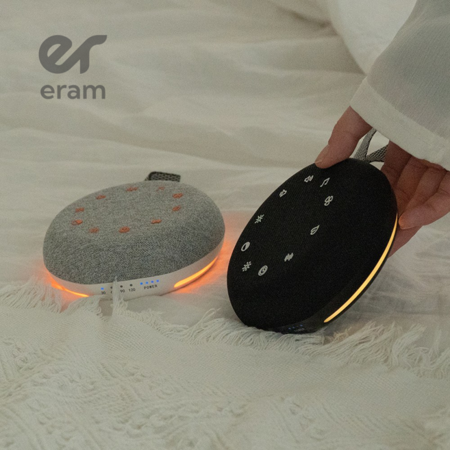 eram 이램 신생아 백색소음기 출산선물 휴대용 아기 수면교육 무드등, 그레이, 그레이