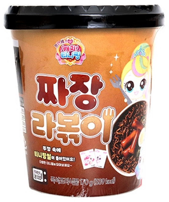 시즌6 프린세스 캐치 티니핑 짜장 라볶이 랜덤티니핑씰, 3개, 170g