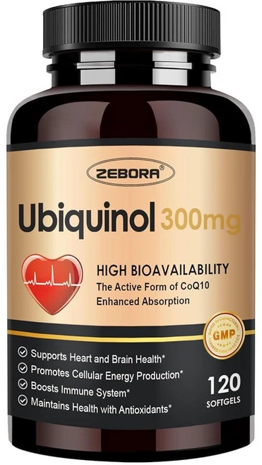 ZEBORA Ubiquinol CoQ10 300mg 소프트젤 120개143325, ZEBORA Ubiquinol CoQ10 300mg 소, 1개 - 쿠팡