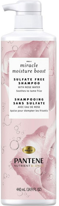 팬틴 미라클 모이스처 부스트 샴푸 위드 로즈 워터 Pantene Miracle Moisture Boost Shampoo with Rose Water, 1개, 440ml