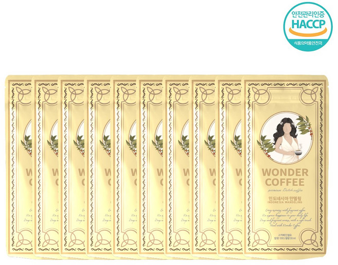 신선한 원더 더치커피 파우치 인도네시아 만델링, 1개입, 10개, 30ml