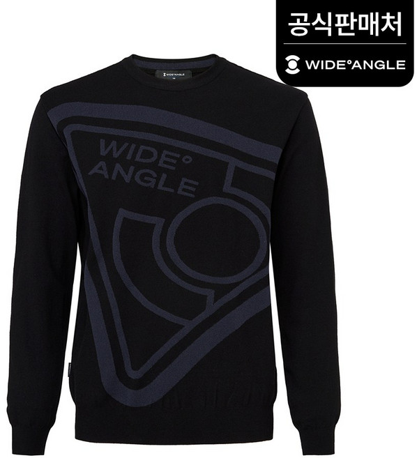 와이드앵글 공식 남성 CO 그래픽 로고 라운드 골프 스웨터 M WMP25K51Z1