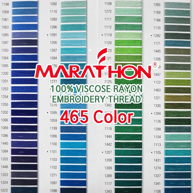 마라톤 자수사 비스코스레이온 블루 그린계열 100칼라 120D2ply 5 000m MARATHON, 1개, 1460 - 쿠팡