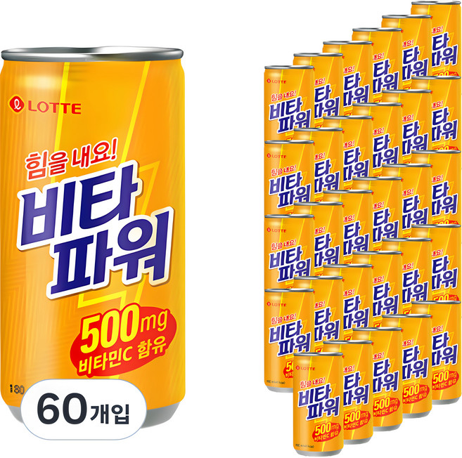 롯데칠성음료 비타파워, 180ml, 60개