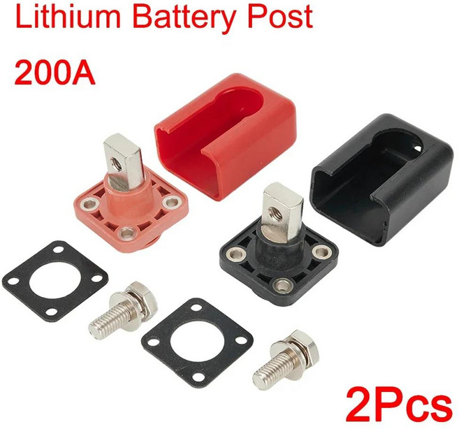 자동차전조등 2PCS 120A 구리 배터리 터미널 커넥터 에너지 저장 어댑터 고전류, 01 CHINA, 11 120A no cover