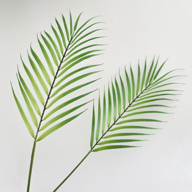 유로가든 인테리어 소품 조화식물 줄기 아레카야자조화, 2개, 그린(단일색상)
