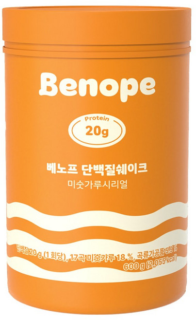 베노프 쉐이커즈 단백질쉐이크 미숫가루시리얼, 1개, 600g