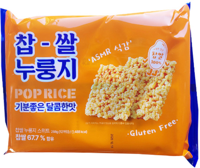 찹쌀 누룽지 스위트 288g(24gx12개입), 1개, 288g