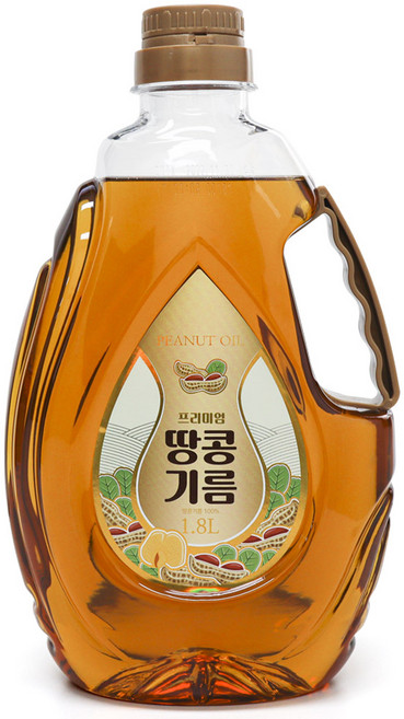 그대로푸드 프리미엄 땅콩기름 1.8L 땅콩유 피넛 오일, 1개