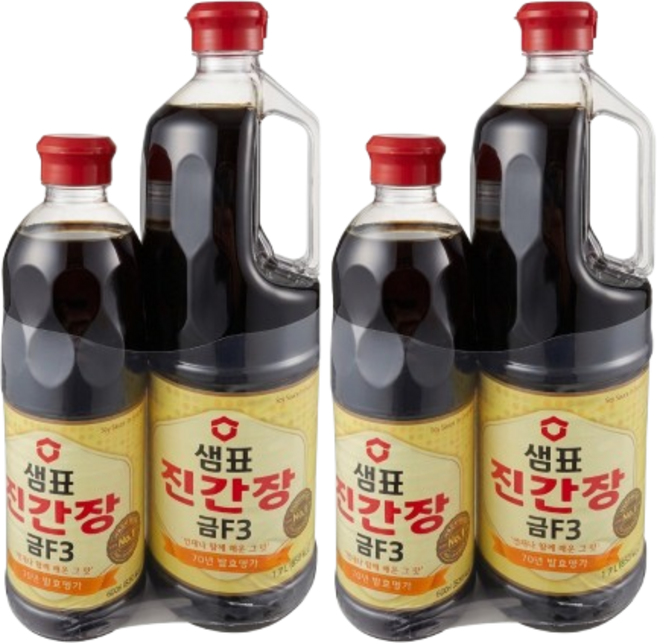 샘표 진간장 금F3 (1.7L+500ml) x 2세트, 2.2L