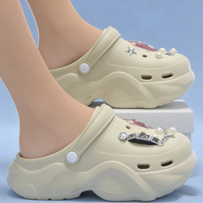 EVA 키높이 샌들 6cm 경량 클로그 슬리퍼 쿠션 여성 남성 제이워크