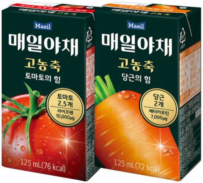 매일야채 고농축125ml(당근의힘4+토마토의힘4)/무료배송, 125ml