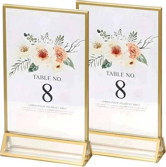 금테 POP 꽂이 양면 A4 세로형, 2개