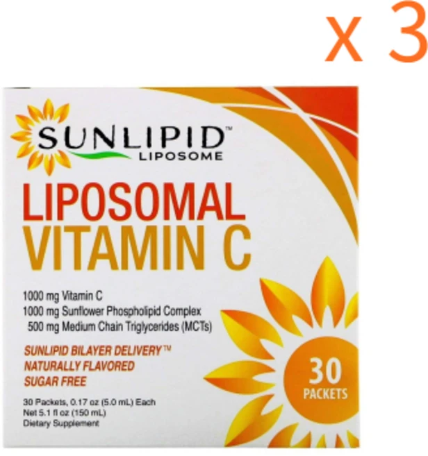 Sunlipid 썬리피드 리포조말 비타민 C 선리피드 리포좀 리포소말 1000mg 30개 3팩, 5ml, 3개 - 쿠팡