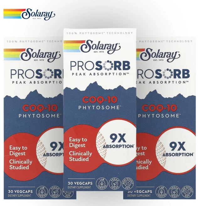솔라레이 프로솔브 코큐텐 코엔자임 COQ10 파이토좀 피토좀 30캡슐 3개 - 쿠팡