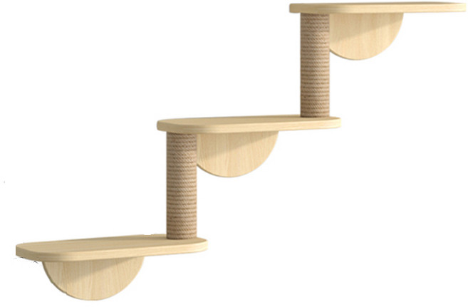 고양이 캣타워 놀이터 캣워크 캣워커 가구 선반 숨숨집 세트 해먹 벽부착 워크웨이, 단품, 06. 3층캣폴, 1개