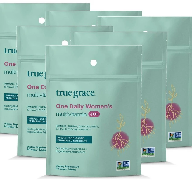 트루그레이스 40세이상 여성 원데일리 멀티비타민 미네랄 True Grace One Daily Women Multivitamin, 6개, 90정 - 쿠팡