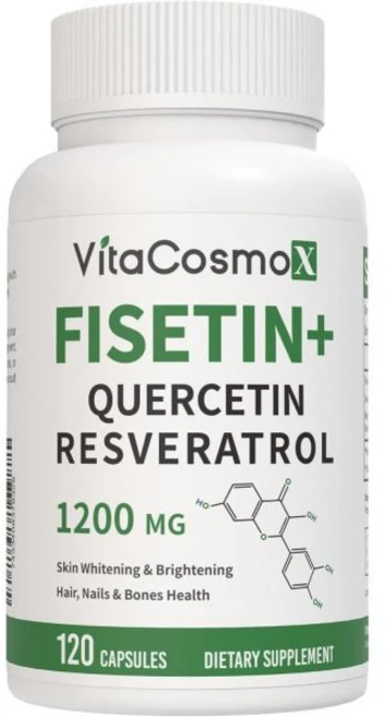 피세틴 케르세틴 레스베라트롤 콤플렉스 비건 캡슐 120개 1회 제공량당 1200mg 60인분 글루텐 프리 비유전자변형식품(NonGMO) 친화적, 1개 - 쿠팡