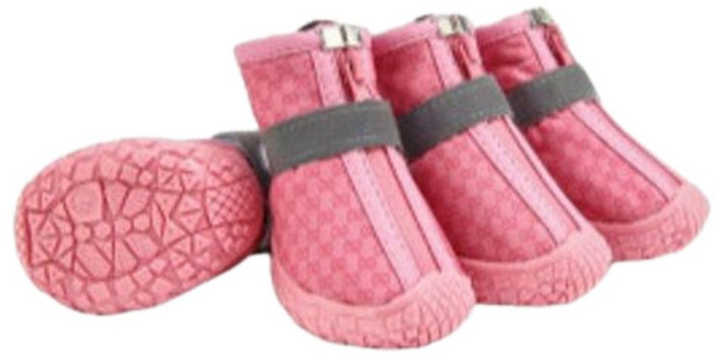 우기펫 강아지 신발, 1개, 핑크(방수)