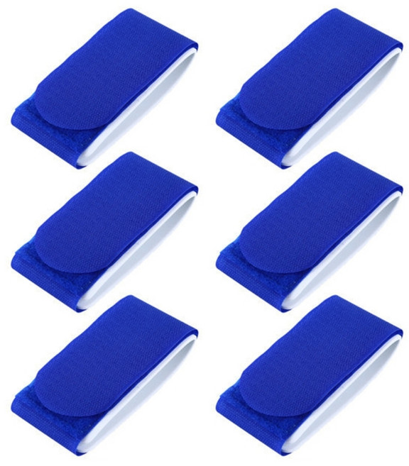 6Pcs 스키 스트랩 스키 보드 고정 밴드 로드 캐리어 스트랩 스노보드 스트랩 조절식 스키 랩 스노보드 운반 스트랩, 파란색