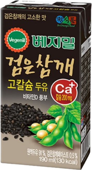 정식품 베지밀 검은참깨 고칼슘 키친타올 증정 선물용 대량구매, 190ml, 16개