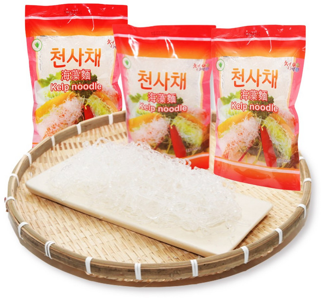 국내산 제주 섬마을 천사채 냉체 샐러드 잡채 가정식 요리전용, 300g, 3개