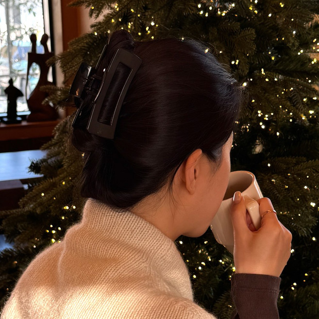 말랑 실리콘 집게핀 블랙