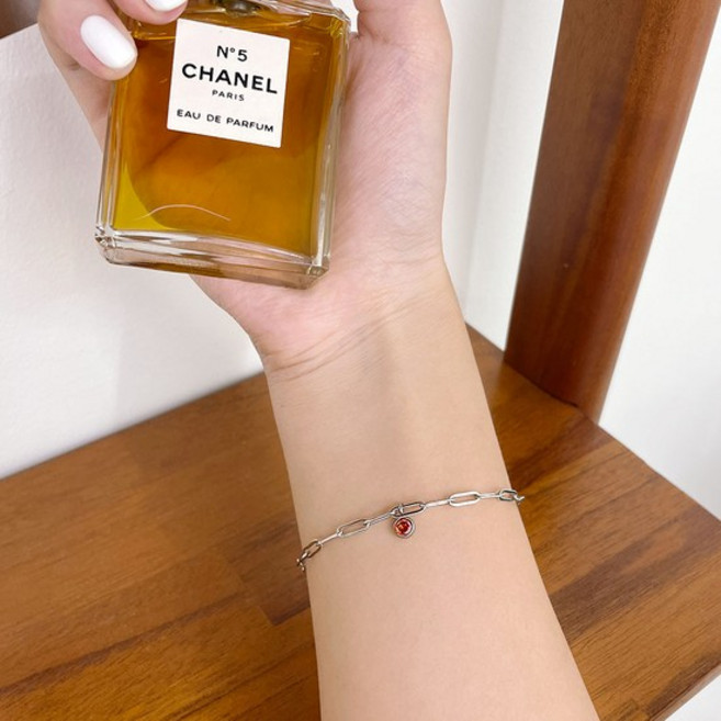 [디바테일] [선물포장] 써지컬 탄생석 고래꼬리 클립체인 팔찌