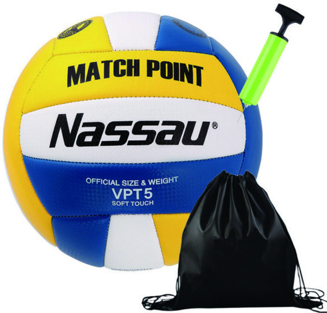 낫소 배구공 매치포인트 5호 + 투센 볼가방 + 투센 볼펌프, 1세트