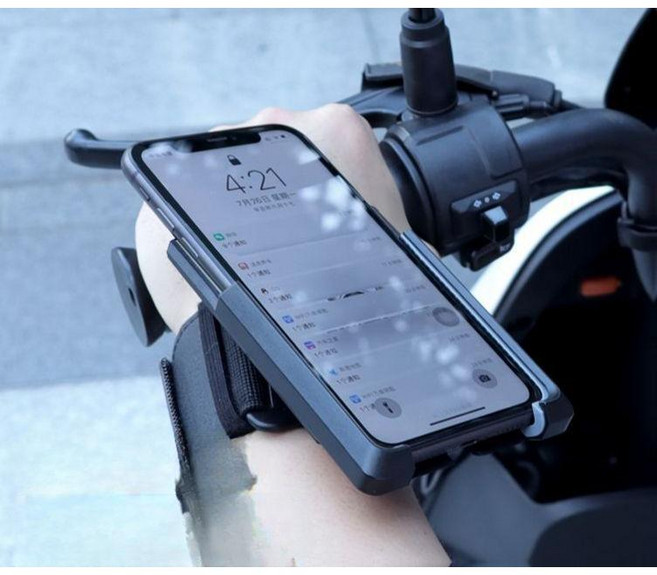 휴대폰 거치대 손목 손목밴드 라이딩 내비게이션 장비 팔에 장착하는 휴대폰거치대, A. 모델-롱 스트랩 팔찌 브래킷, 1개