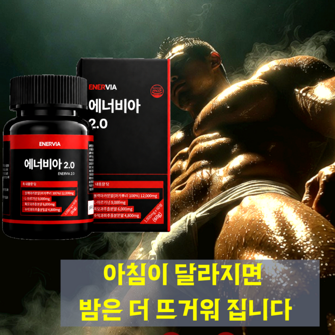 고함량 아르기닌 블랙마카 아연 남자활력 남자선물, 12개, 20회분