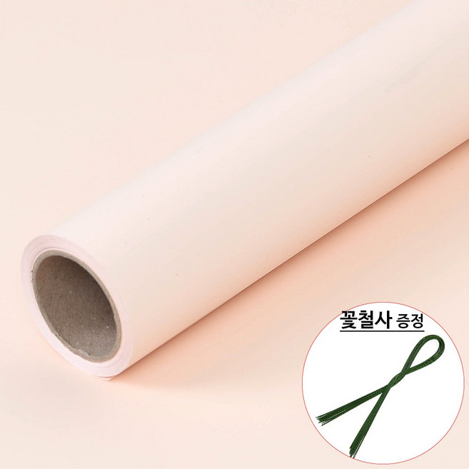 리본리에 꽃 포장지 두꺼운 플로드 2 프랜즈, 26.연베이지색, 1개