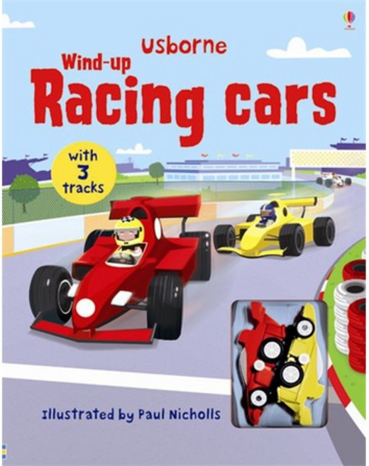 Usborne Wind-up Racing cars 風動競賽車 玩具硬頁書, 詳見詳細資訊