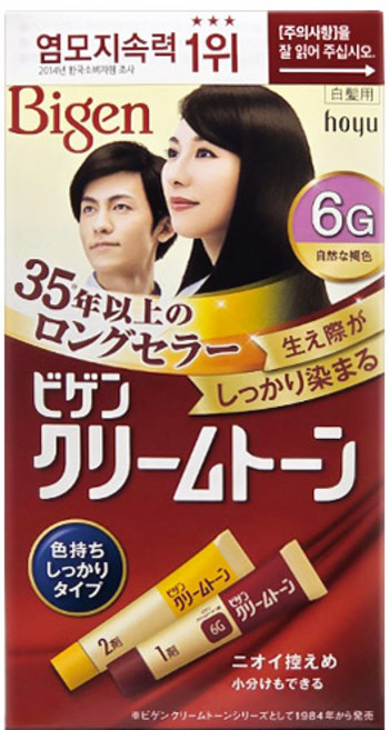 비겐 크림톤 염모제 6G 자연갈색, 1개